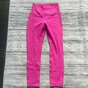 Lululemon sonic pink ribbed align leggings